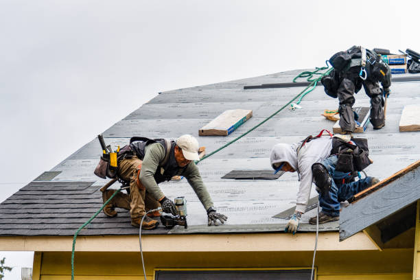 Professional Gutter Installation technician working in Whiteland, IN